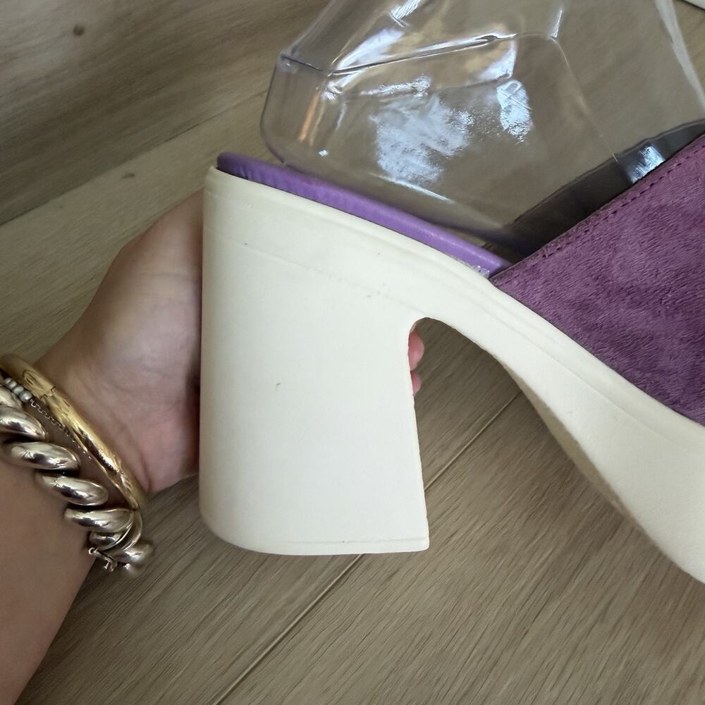 Free People Suede Zoe Platform Orchid Pavillion Women’s Size 39 Made In Italy - Picture 10 of 16